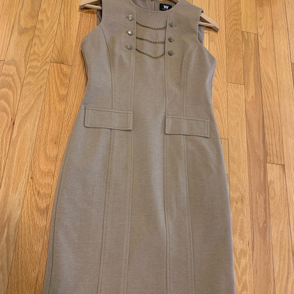 W by Worth Tan Sleeveless Dress